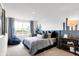 Inviting bedroom featuring a modern design, comfortable bed, and a cozy beanbag chair at 1067 Marston Ln, Avon, IN 46123