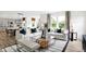 Bright living room showcasing neutral tones, stylish furniture, and large windows overlooking the landscape at 1067 Marston Ln, Avon, IN 46123