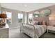 Cozy bedroom featuring a white metal bed, modern lamps, and soft lighting to enhance comfort at 1075 Marston Ln, Avon, IN 46123