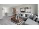 Cozy upstairs living room with plush carpet, neutral decor, and ample natural light at 1075 Marston Ln, Avon, IN 46123