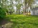 Expansive backyard with lush green grass and mature trees, creating a serene outdoor oasis at 1132 Sharon Ave, Indianapolis, IN 46222