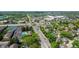 Aerial shot featuring a neighborhood with shopping, dining, and a community pool at 11614 Buttonwood Dr, Carmel, IN 46033