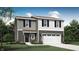 Charming two-story home featuring horizontal siding, a covered entryway, and an attached two car garage at 11929 Vale St, Indianapolis, IN 46235