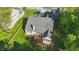 Stunning aerial view of a home featuring a spacious backyard and a wooden deck perfect for outdoor relaxation at 12065 Gray Eagle Dr, Fishers, IN 46037