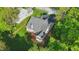 Aerial view of house with a deck and well manicured lawn at 12065 Gray Eagle Dr, Fishers, IN 46037