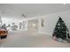 Expansive basement with open layout, great for entertainment or customization, with added holiday decor at 12065 Gray Eagle Dr, Fishers, IN 46037