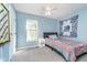 Comfortable bedroom featuring carpet, natural light and a grey headboard at 13131 Conner Knoll Pkwy, Fishers, IN 46038