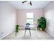 Office space featuring a modern desk, decor accents, and natural lighting from the window at 1404 Norton Dr, Greenwood, IN 46143