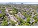 Aerial shot of the community showcasing a mix of homes, lush trees, and proximity to the city at 2405 N Park Ave, Indianapolis, IN 46205