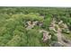 Aerial view of a quiet suburban neighborhood with lush green trees and well-maintained properties at 2884 Brook Vista Dr, Carmel, IN 46032