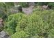 An aerial view of a verdant neighborhood, featuring tree-lined streets and well-spaced homes at 2884 Brook Vista Dr, Carmel, IN 46032