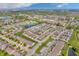 Vast aerial perspective of the community, featuring a lake, shopping centers, and a variety of housing options at 3546 Brampton Ln, Westfield, IN 46074