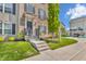 Close up of front door with well-maintained lawn and professional landscaping at 3546 Brampton Ln, Westfield, IN 46074