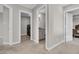 Hallway view with access to laundry and a bathroom at 3546 Brampton Ln, Westfield, IN 46074