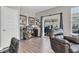 A secondary living space with a door to the backyard and a beverage center at 3546 Brampton Ln, Westfield, IN 46074