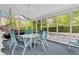 Bright sunroom with ceiling fan and screened windows, offering a peaceful indoor-outdoor space at 4232 Briarwood Dr, Indianapolis, IN 46250