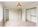 Charming bedroom featuring a window with two closets at 4351 W Fox Ridge Ave, Greenwood, IN 46143