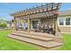 Outdoor deck with pergola and hammocks, perfect for relaxing and entertaining at 4732 Ferguson Rd, Indianapolis, IN 46239