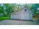 Spacious detached garage with sliding barn doors at 5811 King Ave, Indianapolis, IN 46228