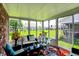 Bright sunroom with floor-to-ceiling windows, comfortable seating, and views of the outdoors at 8145 Bentley Farms Dr, Indianapolis, IN 46259