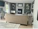 Bright living room with fireplace, stylish decor, and a large dining table at 8507 Promontory Rd, Indianapolis, IN 46236
