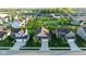 Expansive aerial view showcasing the home in a neighborhood with landscaped lawns and community spaces at 934 Steel Horse Dr, Westfield, IN 46074