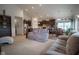 Spacious living room open to the kitchen with modern appliances and a view of the breakfast area at 934 Steel Horse Dr, Westfield, IN 46074