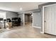 Basement area, ideal for office space or entertainment, with durable flooring at 941 Pine Ridge Way, Brownsburg, IN 46112