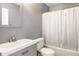 Clean bathroom with a shower-tub combo and a classic white vanity at 941 Pine Ridge Way, Brownsburg, IN 46112