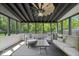 Relaxing screened-in patio with ceiling fan and lots of natural light at 10444 Collingswood Ln, Fishers, IN 46037