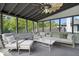 Comfortable patio with stylish furniture and a beautiful view to the outdoors at 10444 Collingswood Ln, Fishers, IN 46037