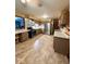 Well-lit kitchen with stainless steel appliances, linoleum floors, and contrasting countertop space at 10946 Maze Rd, Indianapolis, IN 46259