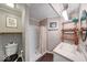 Cozy bathroom with shower and nautical decor at 1120 Crystal Ct, Avon, IN 46123