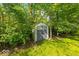 Storage shed with dark grey doors at 1120 Crystal Ct, Avon, IN 46123