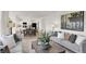 Bright open-concept living room and dining area with modern decor and plenty of natural light at 11840 Vale St, Indianapolis, IN 46235