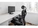 Dedicated office space with a modern desk, ergonomic chair, and natural light at 127 Monon Green Blvd, Carmel, IN 46032