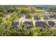 Beautiful aerial perspective of homes in a leafy subdivision complete with a pond and well manicured lawns at 14003 Grannan Ln, Carmel, IN 46074