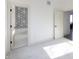 Bedroom with access to an elegant bathroom featuring hexagon wall tiles at 1525 Marlowe Ave, Indianapolis, IN 46201