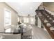 Well-lit dining area connected to the living room, ideal for entertaining guests at 1921 N Dexter St, Indianapolis, IN 46202