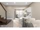View of a kitchen featuring white cabinets, a stainless steel refrigerator, and new countertops at 1921 N Dexter St, Indianapolis, IN 46202