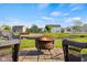Backyard with a fire pit and lake views at 1969 Westminster Pl, Columbus, IN 47201