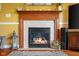Close-up of the fireplace, highlighting its design and decorative mantel at 1969 Westminster Pl, Columbus, IN 47201