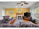 Spacious living room featuring a fireplace, plush seating, and a cozy atmosphere at 1969 Westminster Pl, Columbus, IN 47201