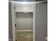 A view of an empty closet with shelf and gray carpet at 2324 E 36Th St, Indianapolis, IN 46218