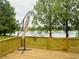 Back deck overlooking a peaceful lake at 2829 Somerset Bay, Indianapolis, IN 46240