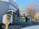 Charming neighborhood library and deck with views of nature and nearby homes at 2829 Somerset Bay, Indianapolis, IN 46240