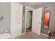 Neutral bedroom featuring closet and doorway with updated interior doors at 296 W Greencastle Rd, Mooresville, IN 46158