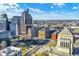 Panoramic aerial view of a vibrant cityscape with modern buildings and clear blue skies on a sunny day at 350 N Meridian N St # 701, Indianapolis, IN 46204