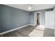 Spacious bedroom with light streaming in and a ceiling fan for added comfort at 350 N Meridian N St # 701, Indianapolis, IN 46204