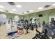 Well-equipped gym featuring modern cardio and weight machines, bathed in natural light from arched windows at 350 N Meridian N St # 701, Indianapolis, IN 46204